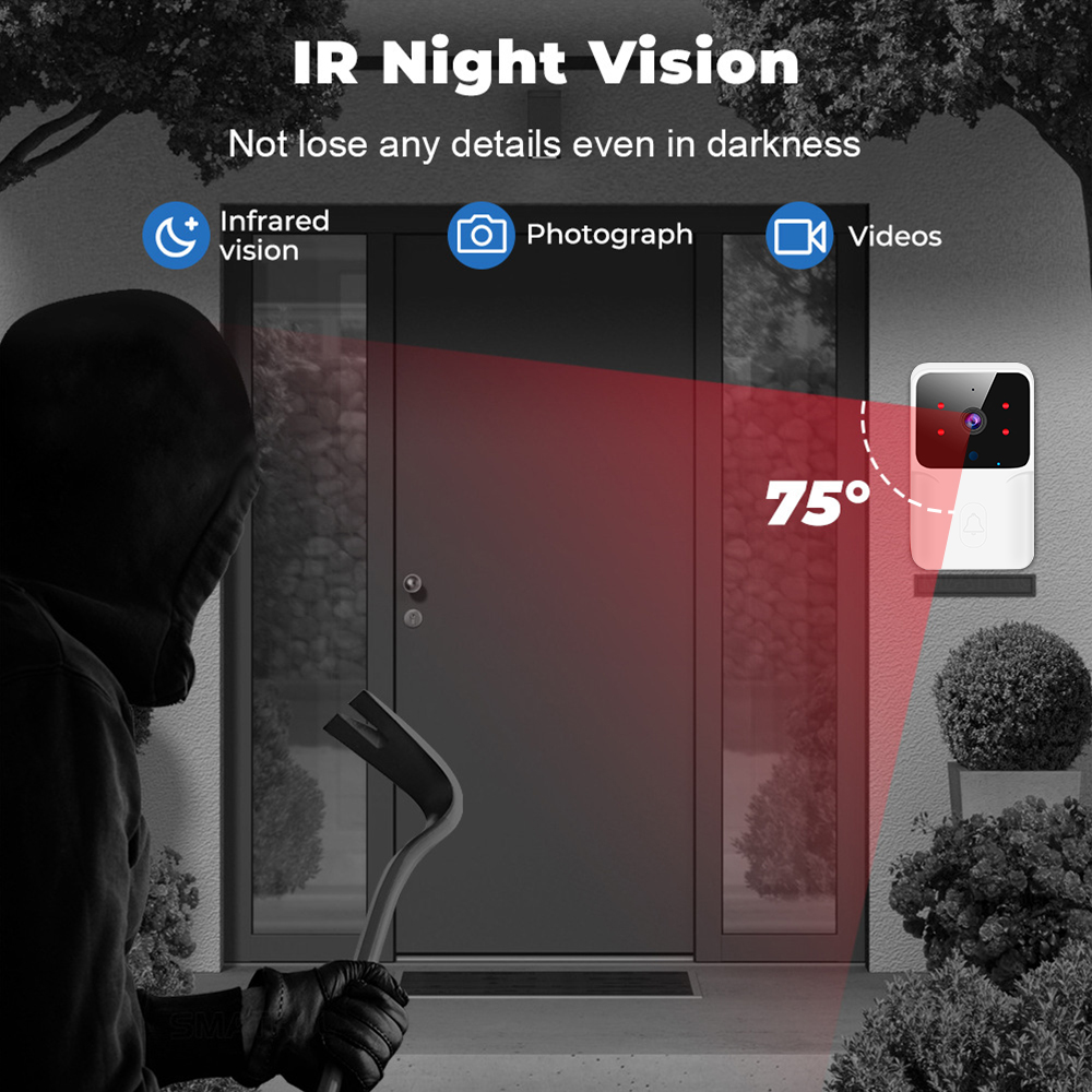 Tuya wi fi vídeo campainha sem - Home Security Front Door Camera avaliação e preço